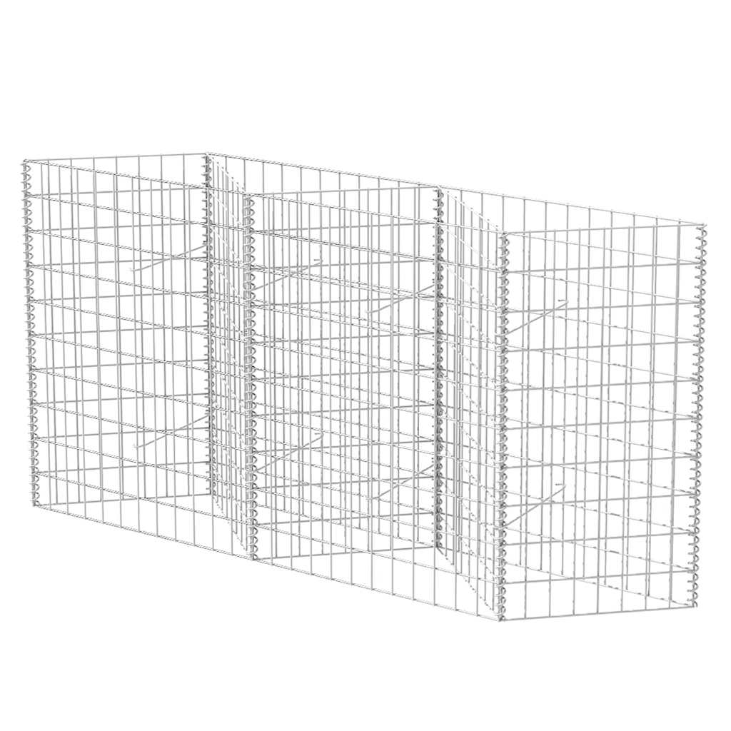 Vidaxl Gabion Basket 120x30x100 cm en acier galvanisé