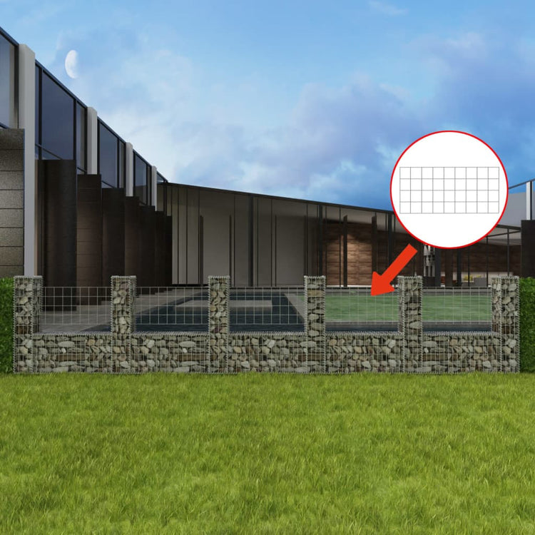 Vidaxl Gabion Panier en U 570x20x100 cm