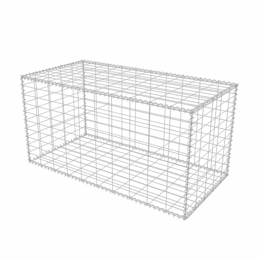 Vidaxl Gabion Basket 100x50x50 cm en acier galvanisé