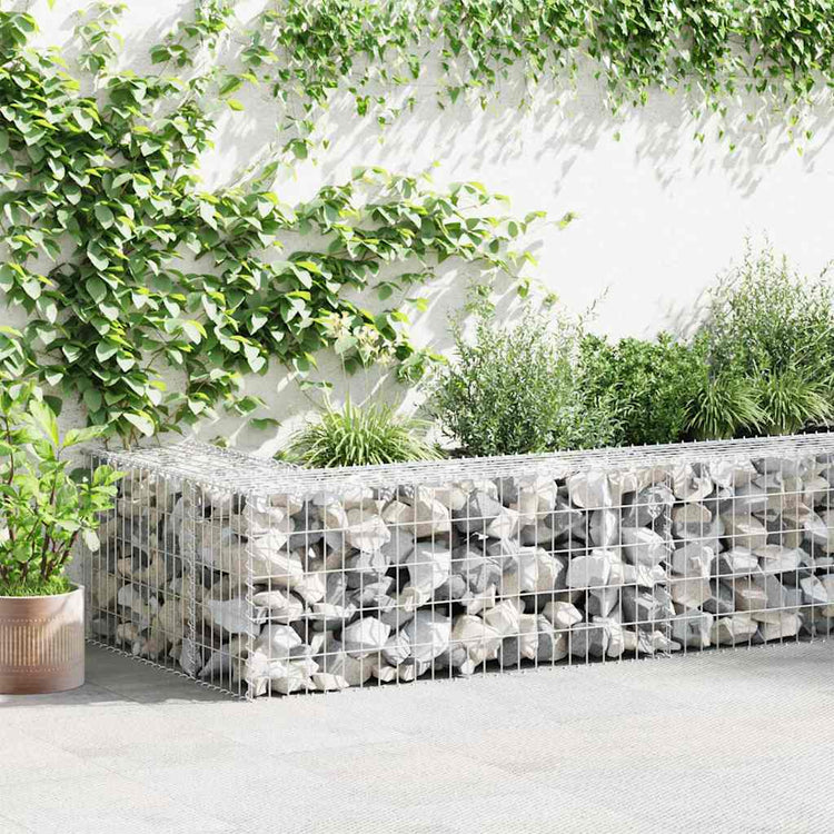 Vidaxl Gabion Basket 100x50x50 cm en acier galvanisé
