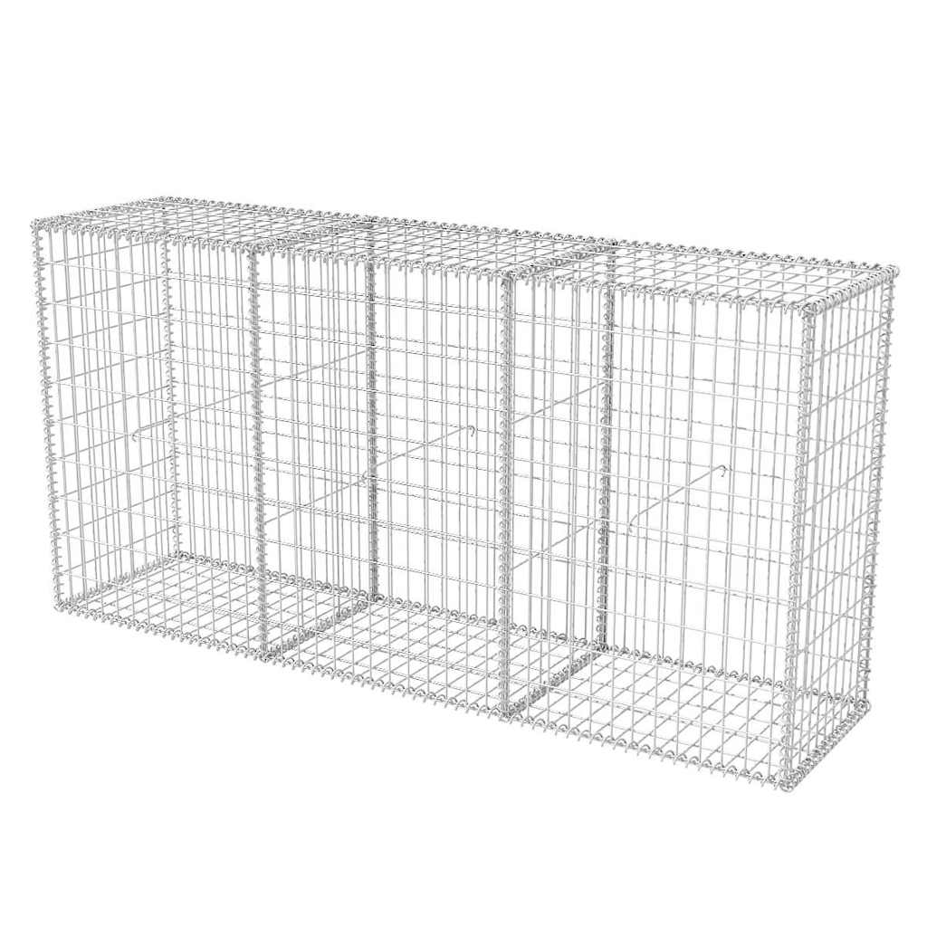 Vidaxl Gabion Basket 200x50x100 cm acier galvanisé