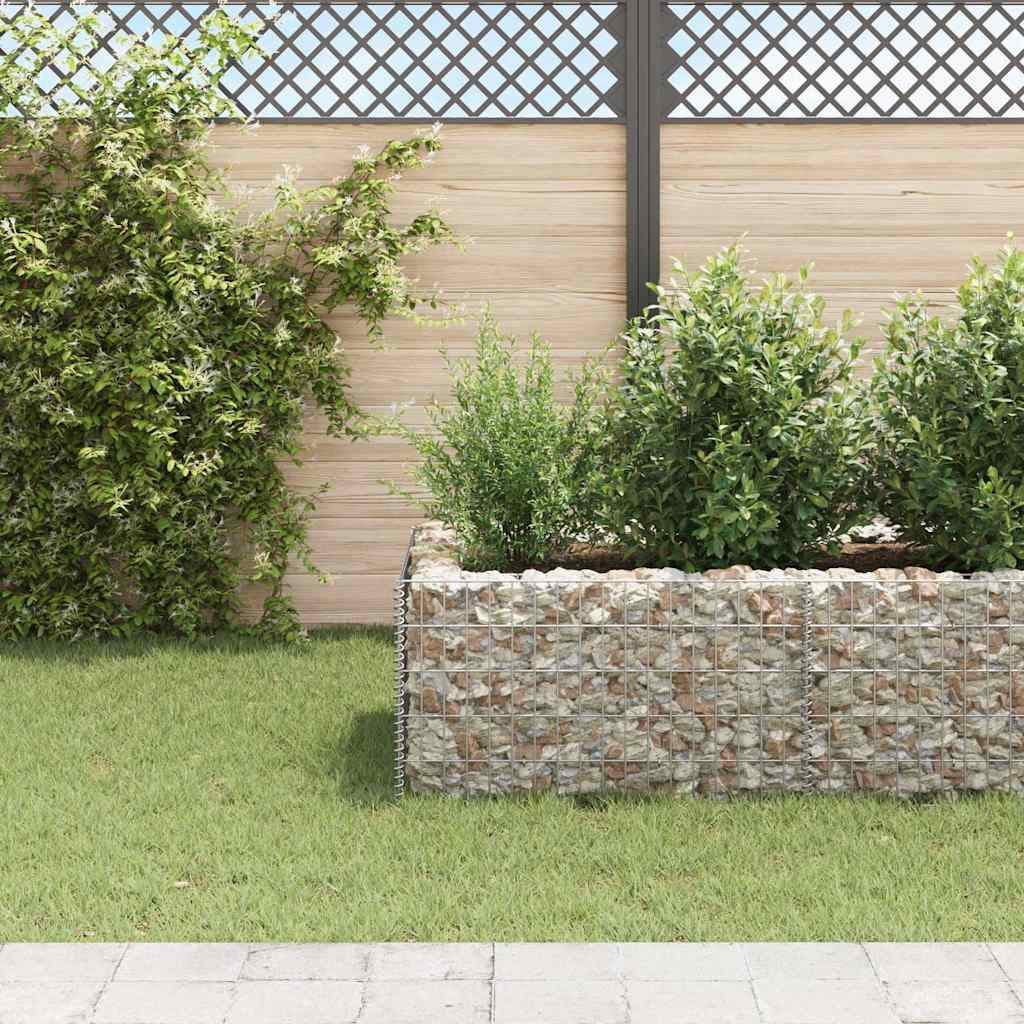 Boîte de planification de Vidaxl Gabion a augmenté de 360x90x50 cm en acier