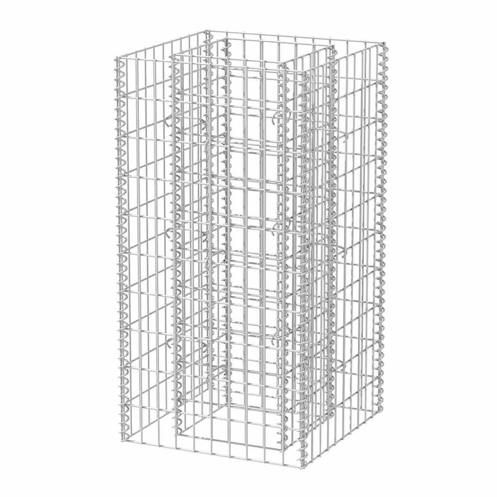 Boîte de planification de Vidaxl Gabion Soulevée 50x50x100 cm en acier