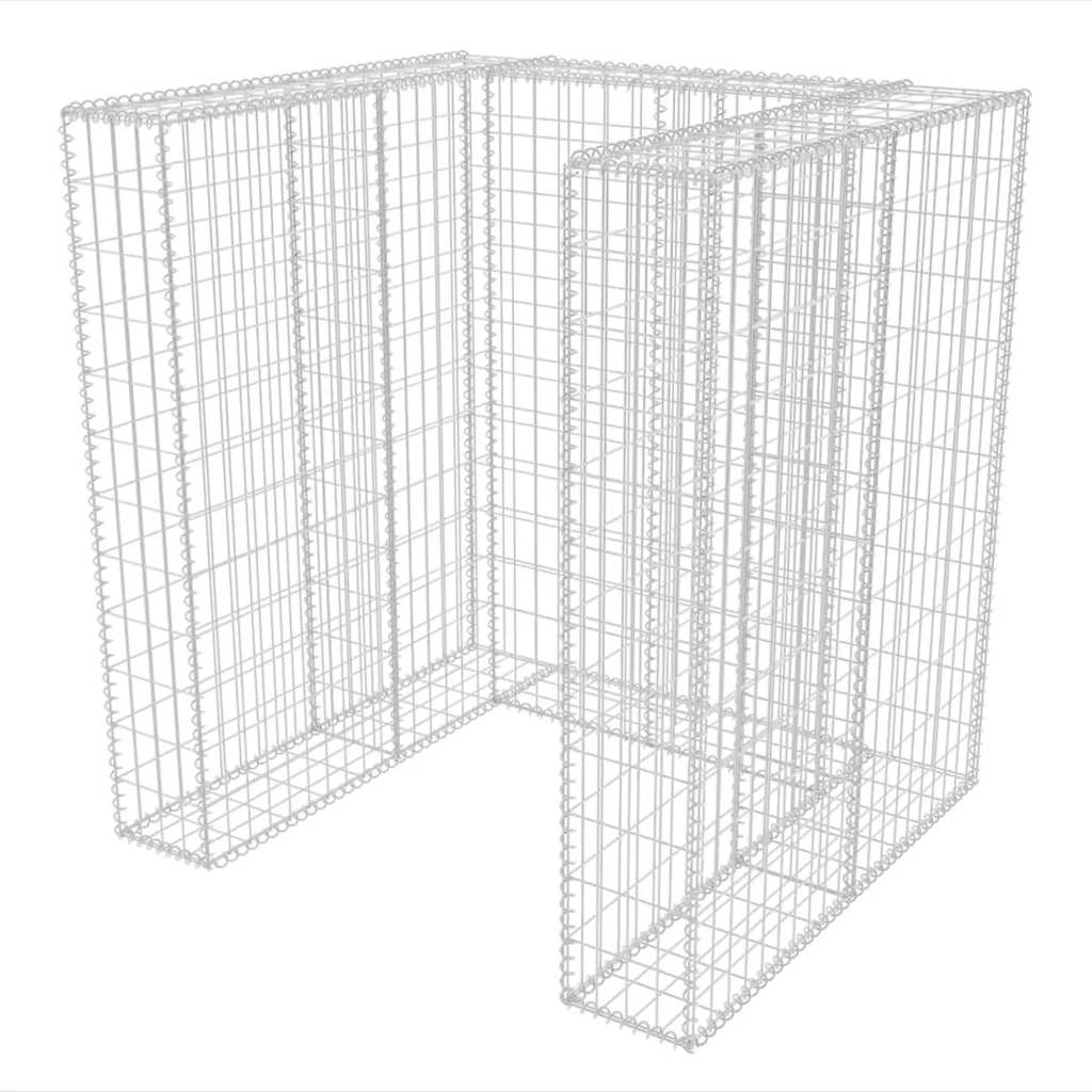 Vidaxl Schanskorf CONVERSION DU BIN DE GARBAGE SIMPLE 110x100x120 cm en acier