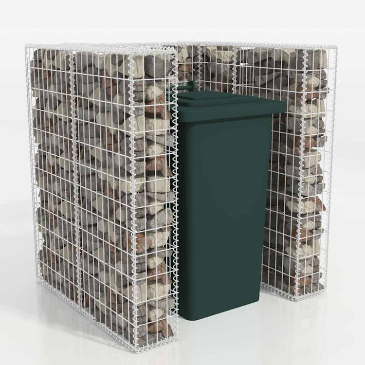 Vidaxl Schanskorf CONVERSION DU BIN DE GARBAGE SIMPLE 110x100x120 cm en acier