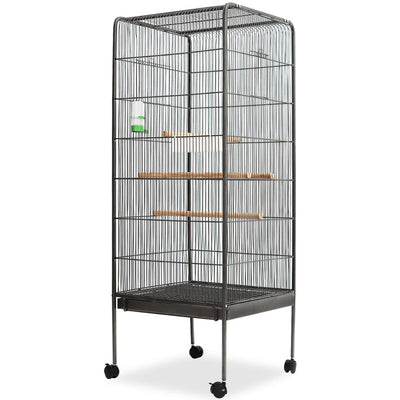 Vidaxl Bird Cage 54x54x146 cm en acier noir