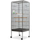 Vidaxl Bird Cage 54x54x146 cm en acier noir