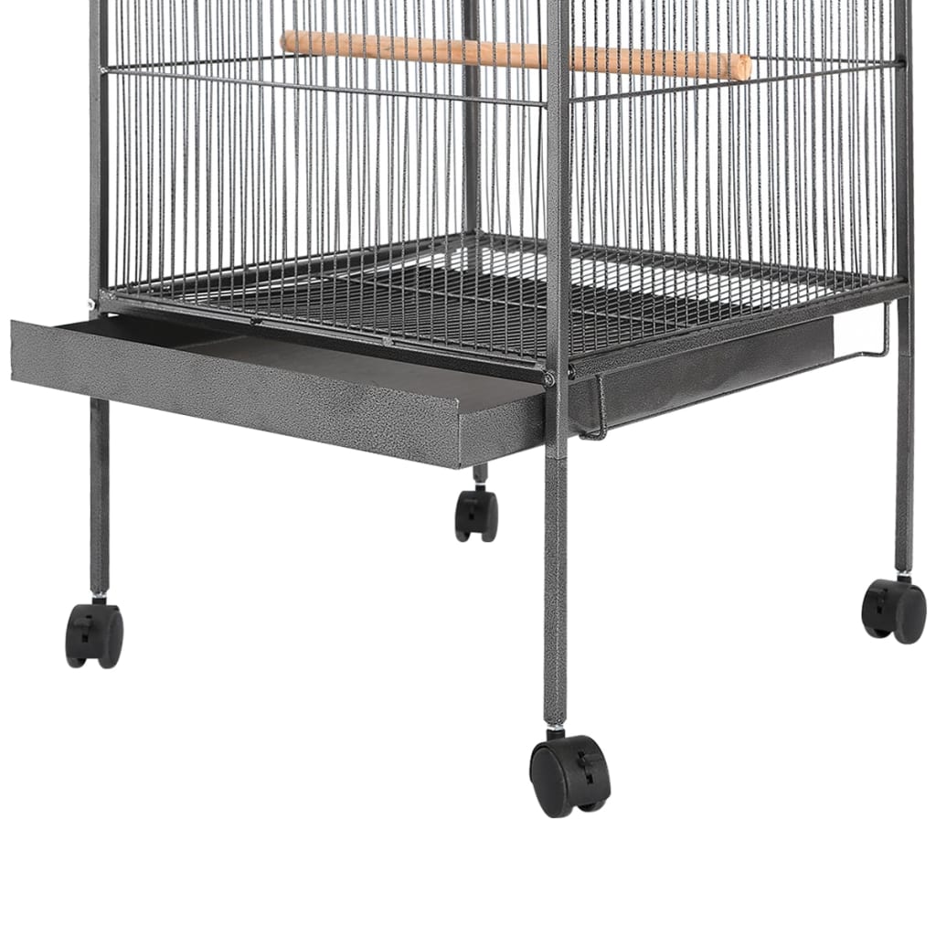 Vidaxl Bird Cage 54x54x146 cm en acier noir