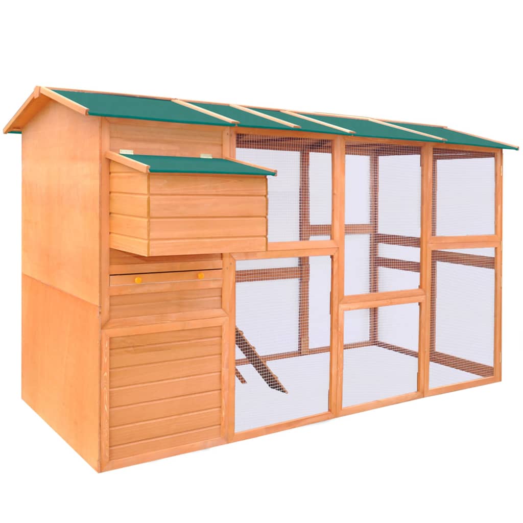 Vidaxl Chicken Coop 295x163x170 cm Bois