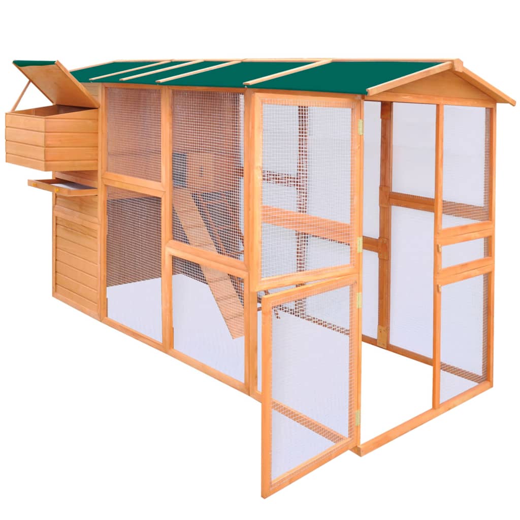 Vidaxl Chicken Coop 295x163x170 cm Bois