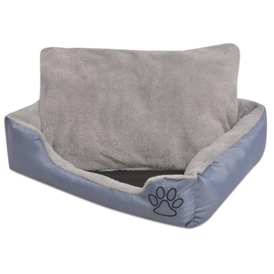 Lit de chien vidaxl avec coussin rembourré taille l gris