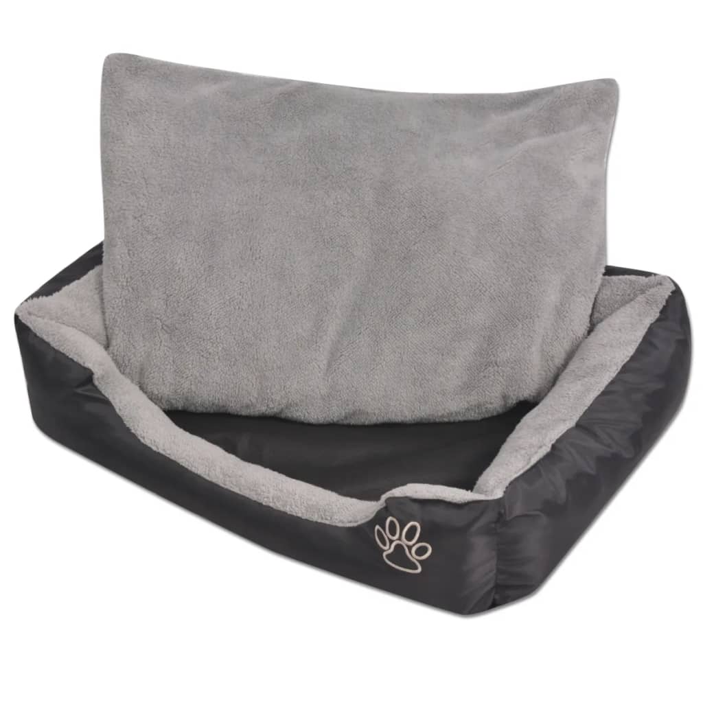 Lit de chien vidaxl avec coussin rembourré taille xl noir