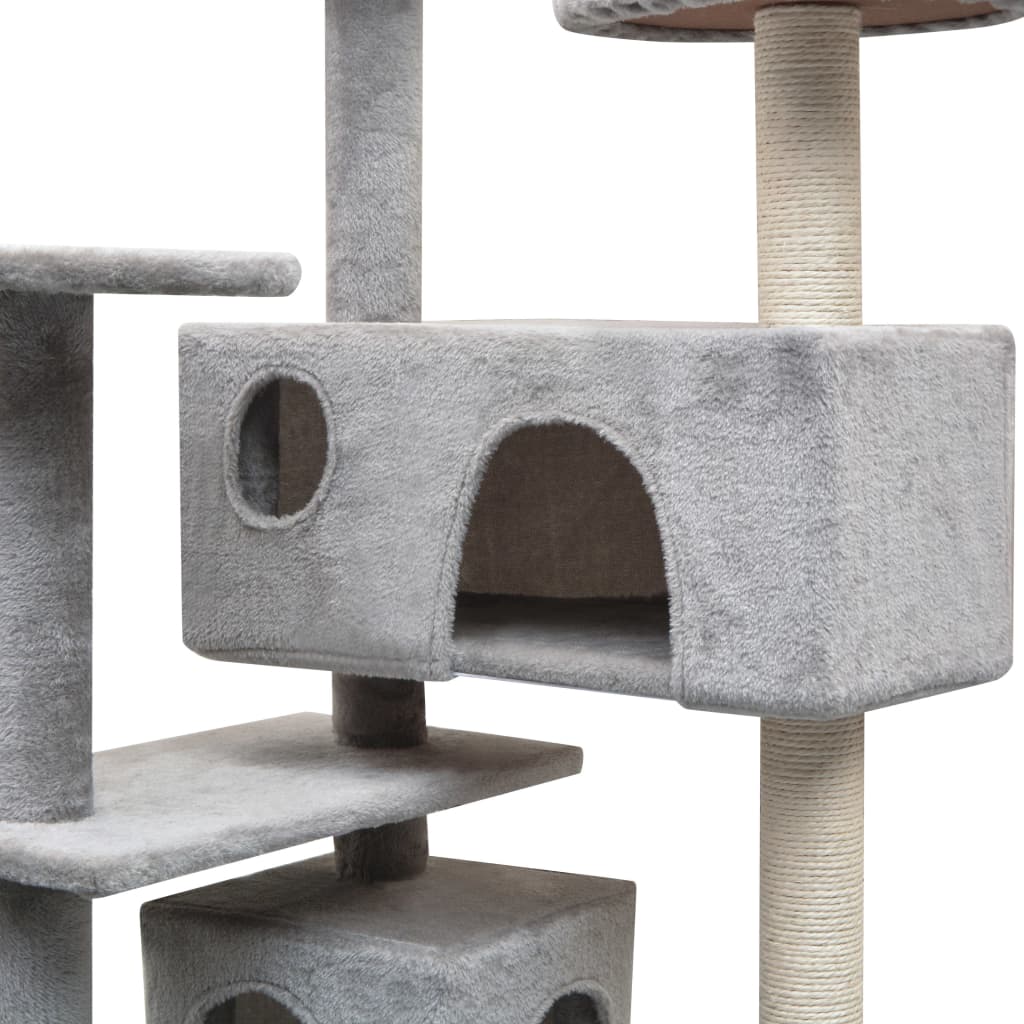 Vidaxl griffoir pour chat avec griffoirs en sisal 125 cm gris