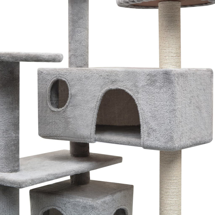Vidaxl griffoir pour chat avec griffoirs en sisal 125 cm gris
