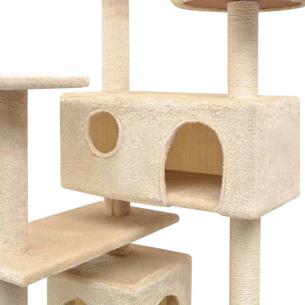 Vidaxl griffoir pour chat avec griffoirs en sisal 125 cm beige