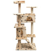 Vidaxl Cat Scratching Post avec sisal Scratch Posts 125 cm POOTPRINT IMPRIMENT BEIGE