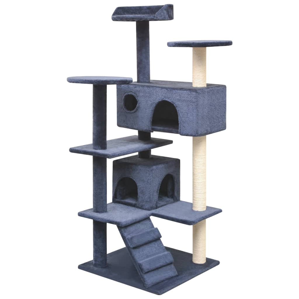 Vidaxl Cat Scratch Post avec Sisal Scratch Posts 125 cm bleu foncé