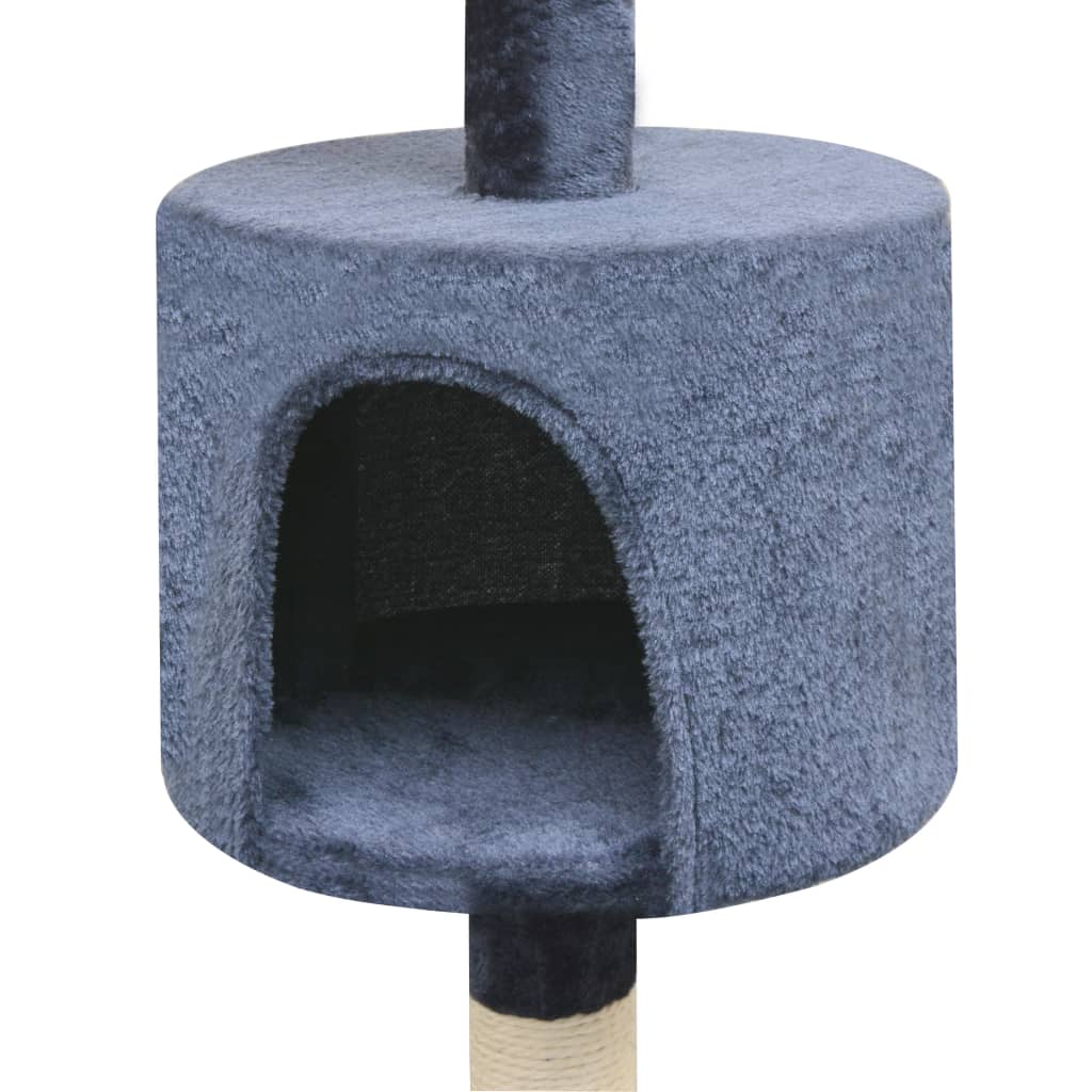Vidaxl Cat Scratch Post avec Sisal Scratch Posts 125 cm bleu foncé