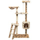 Vidaxl Cat Scratch Post avec sisal Scratch Posts 150 cm POOTPRINTS BEIGE