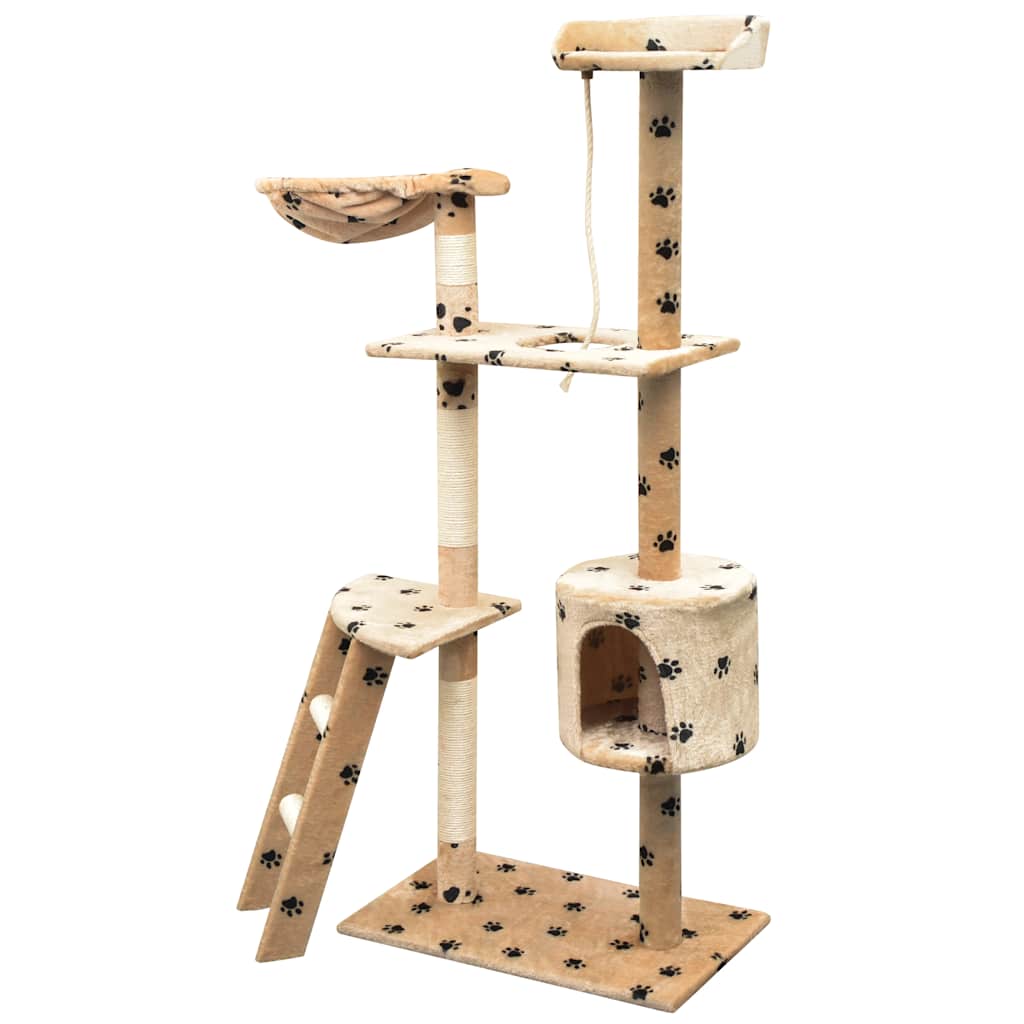 Vidaxl Cat Scratch Post avec sisal Scratch Posts 150 cm POOTPRINTS BEIGE