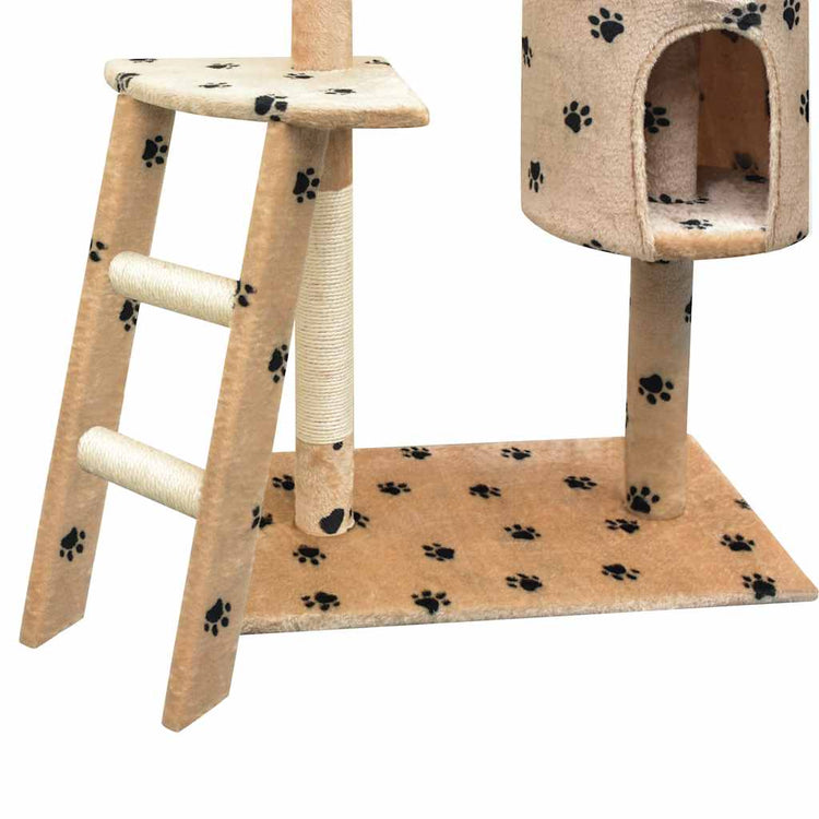 Vidaxl Cat Scratch Post avec sisal Scratch Posts 150 cm POOTPRINTS BEIGE