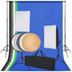 Ensemble de studio photo Vidaxl avec 5 arrière-plans colorés 2 softboxes