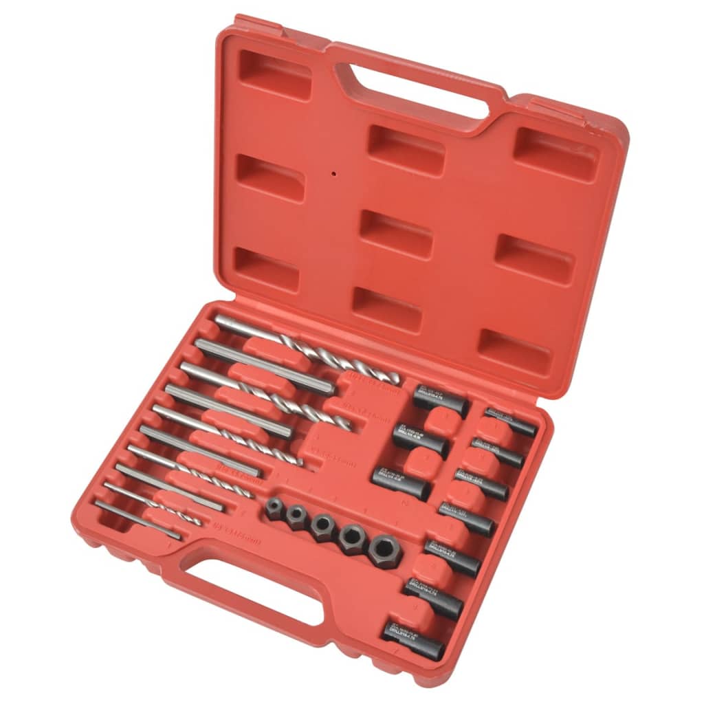Vidaxl Boutextraction Set 25 pièces en acier