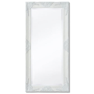 Miroir mural vidaxl baroque 100 x 50 cm blanc