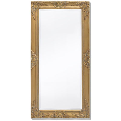 Miroir mural vidaxl baroque 100 x 50 cm d'or