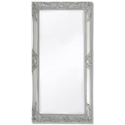 Miroir mural vidaxl baroque 100 x 50 cm argent