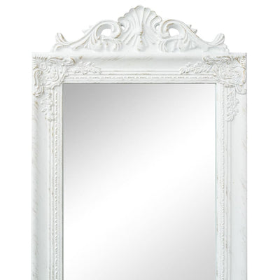 Miroir Vidaxl Style baroque détaché 160x40 cm blanc