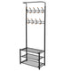 Rack de vêtements Vidaxl avec rangement à chaussures 68x32x182,5 cm noir