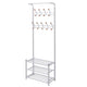 Rack de vêtements Vidaxl avec rangement de chaussures 68x32x182,5 cm blanc