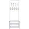 Rack de vêtements Vidaxl avec rangement de chaussures 68x32x182,5 cm blanc