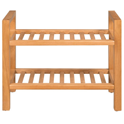 Rack de chaussures Vidaxl avec 2 étagères 50x27x40 cm en chêne solide