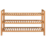 Rack de chaussures Vidaxl avec 3 étagères 100x27x60 cm en chêne solide - afbeelding 2