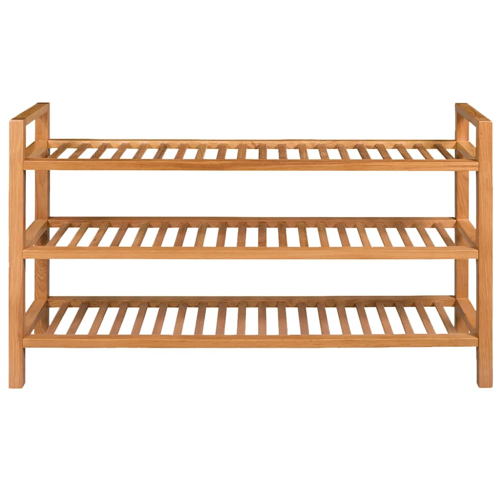 Rack de chaussures Vidaxl avec 3 étagères 100x27x60 cm en chêne solide