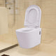 Vidaxl Toilet suspendu en céramique blanc