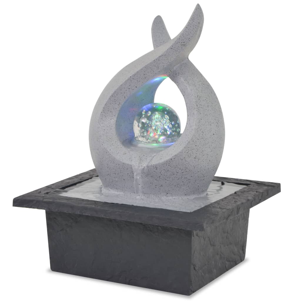 Vidaxl Fountaine intérieure avec éclairage LED polyrésine