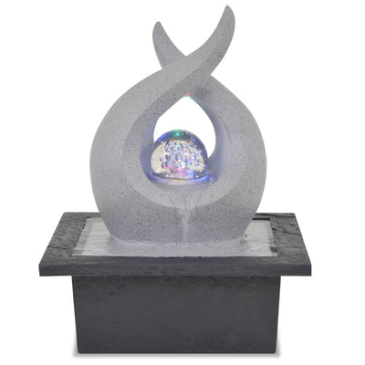 Vidaxl Fountaine intérieure avec éclairage LED polyrésine