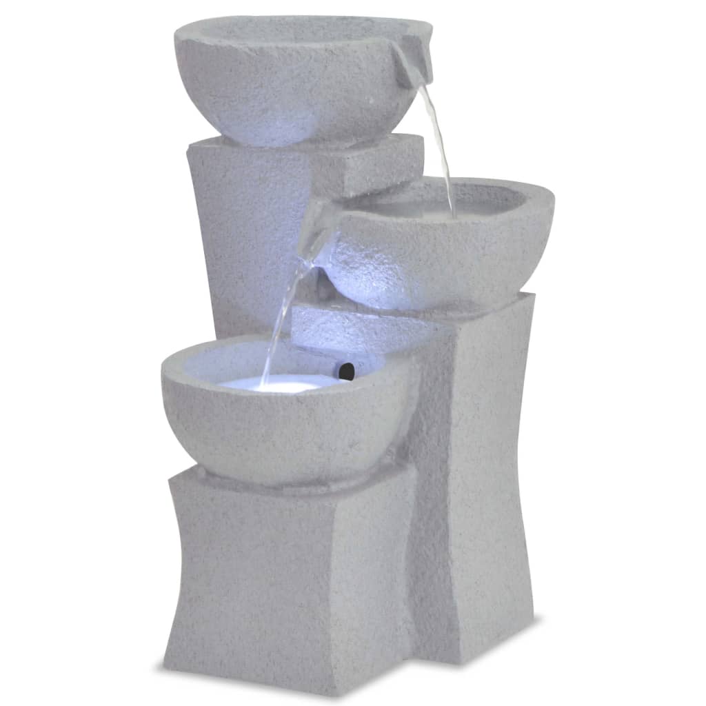 Vidaxl Fountaine intérieure avec éclairage LED polyrésine