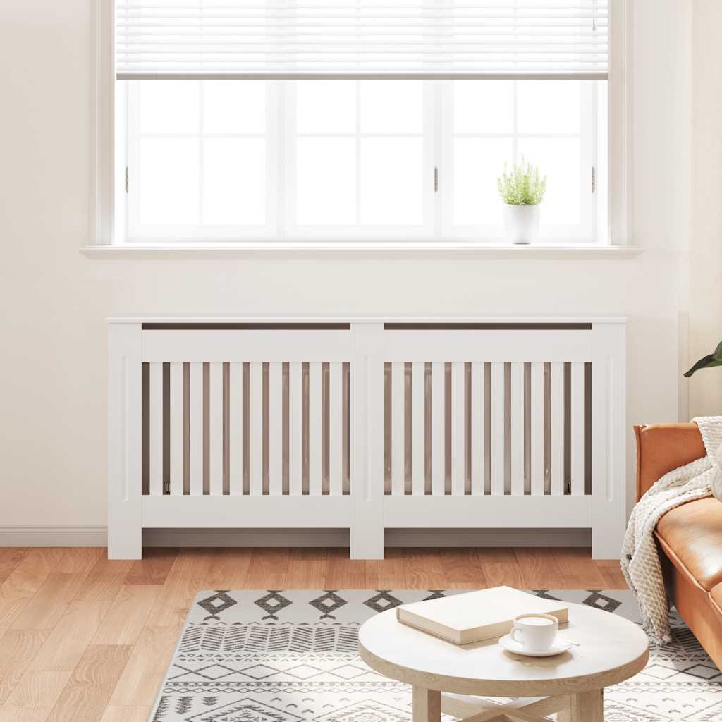 Vidaxl Radiatorom Construction Blanc MDF 172 cm