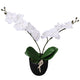 Vidaxl Orchidée de la plante artificielle avec pot 30 cm blanc