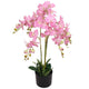 Vidaxl Orchidée de la plante artificielle avec pot à 75 cm rose