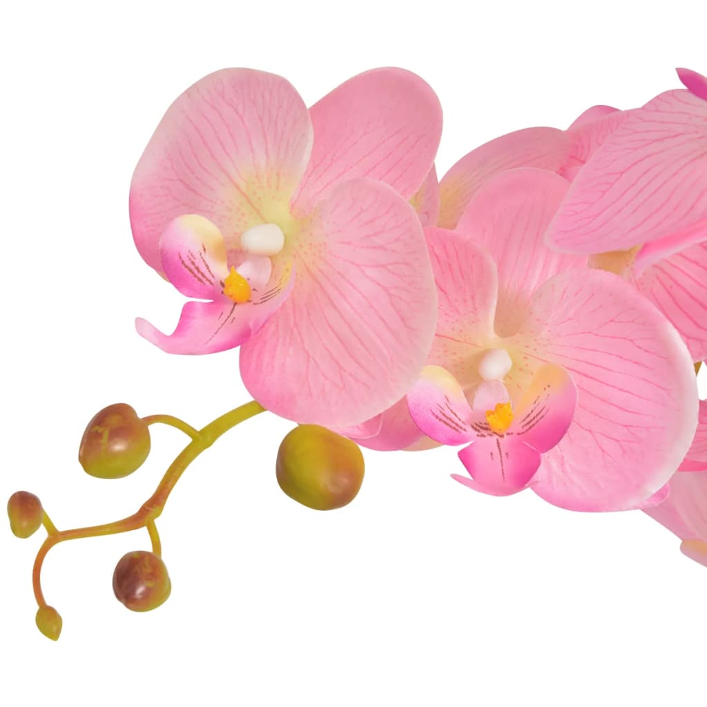 Vidaxl Orchidée de la plante artificielle avec pot à 75 cm rose