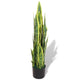 Vidaxl Art Sanseveria Plant avec du pot 90 cm vert