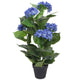 Vidaxl Art Hortensia Plant avec pot 60 cm bleu