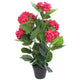 Vidaxl Art Hortensia Plant avec du pot 60 cm rouge