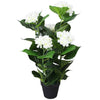 Vidaxl Art Hortensia Plant avec du pot 60 cm blanc