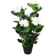 Vidaxl Art Hortensia Plant avec du pot 60 cm blanc